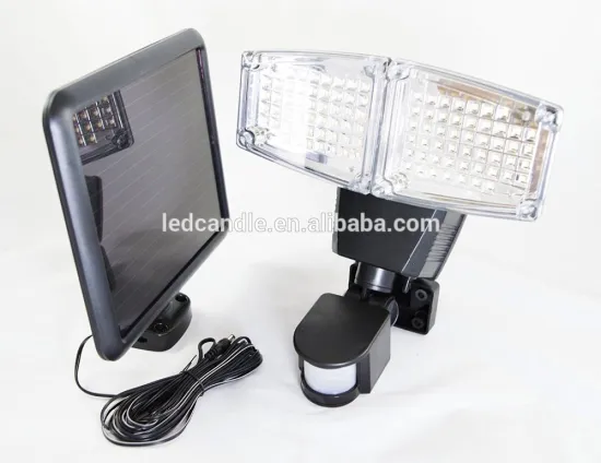 100 SMD LED Double Head Solar Powered Motion Sensor Activated Security Light