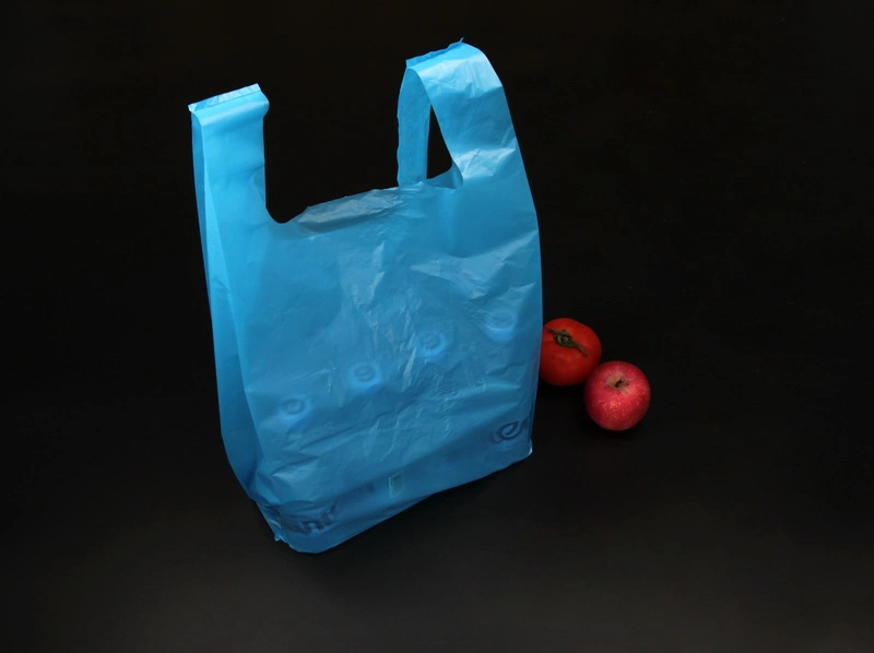 Red Plastic Shopping Single Use Grocery Farmers Market Produce Bags