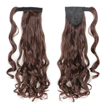 Wholesale Natural Color 20 Inch Chorliss Messy Curly Wrap Around Blonde Ponytails Afro Kinky Synthetic Ponytail Hair Extensions