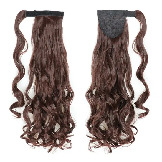 Wholesale Natural Color 20 Inch Chorliss Messy Curly Wrap Around Blonde Ponytails Afro Kinky Synthetic Ponytail Hair Extensions