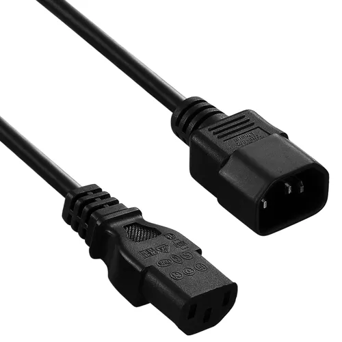 6Ft 3 Prong Laptop Female to Male Power Adapter Cable Cord IEC 320 C13 to C14 125V 10A