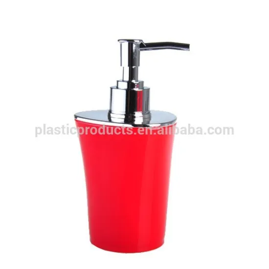 Wholesale cheap red plastic body lotion bottle for bathroom use