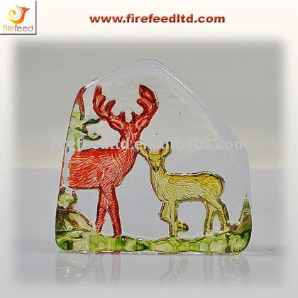 Deer Crystal Glass Craft