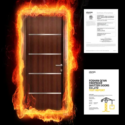 glass window internal fire doors for wooden door