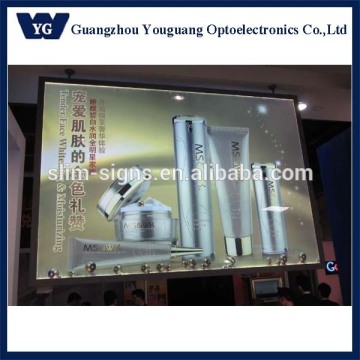 Double sided hanging led advertising lightbox banner, building clip frame led poster billboard