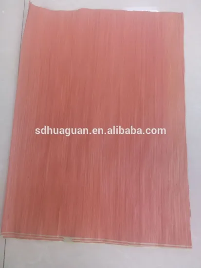red color 0.5mm thickness recon sapele wood veneer
