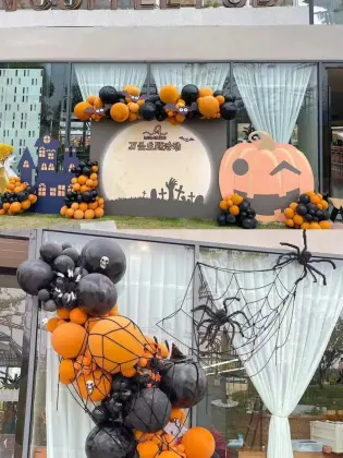 Halloween themed decorative balloons