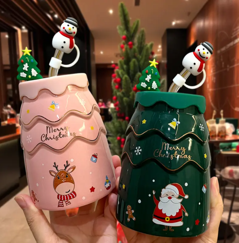 Ceramic Christmas tree mugs