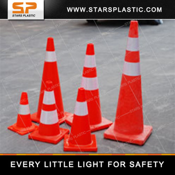 STRIPED REFLECTIVE PVC ORANGE TRAFFIC CONE