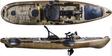 3.96m pedal drive kayak designed for fishing