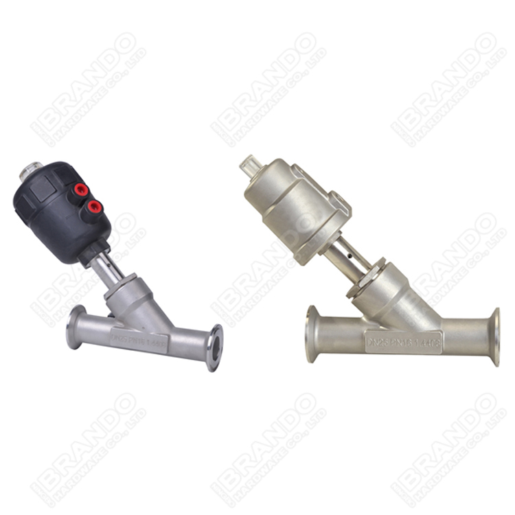 1'' Inch PNEUMATIC SS SANITARY ANGLE SEAT VALVE With TRI CLAMP FITTING DN25 