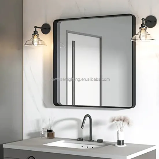 Wide-Ranging Large Corner Rectangle Metal Framed Mirrors for Bathroom and Farmhouse Decor - Wall Mounted