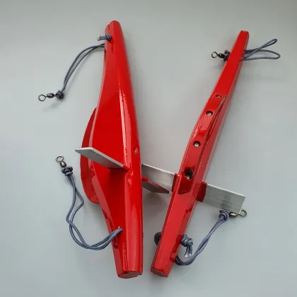 15-Inch Wooden Teasers for Saltwater Big Game Fishing - Top Water Marlin and Wahoo Bait