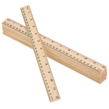 30CM School and Office Use Wooden Ruler: Precision Measurement Tool for Educational and Professional Settings