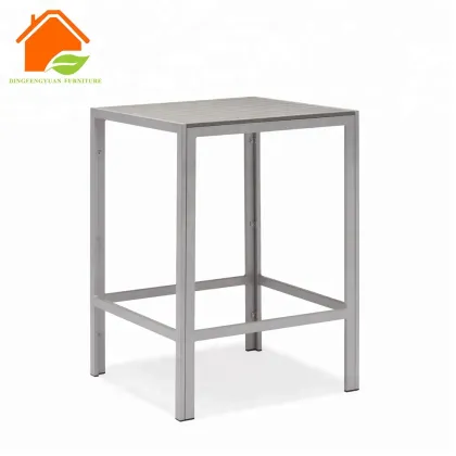 Plastic Wood Aluminium Outdoor Garden Bar Furniture Sets: Chair and High Table