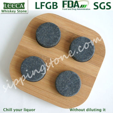 Whiskey stones gift box set | in bamboo box | granite ice cube whisky stones
