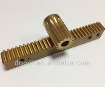 anti-wear brass/copper machinery gears, worm gear and rack, small rack and pinion gears