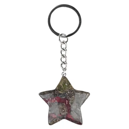 Bloodstone 30mm Star Pendant Pendant Keychain
