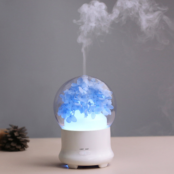 Ewiger Blütennachtlichtbefeuchter: stumme Luftbefeuchter mit LED -Aromatherapie für Schlafzimmer Schlafzimmer