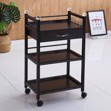 Stainless Steel Barber Trolley with Wheels and Drawers