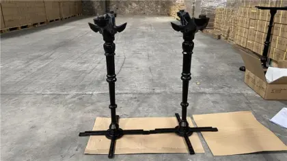Double three claws cast iron table base