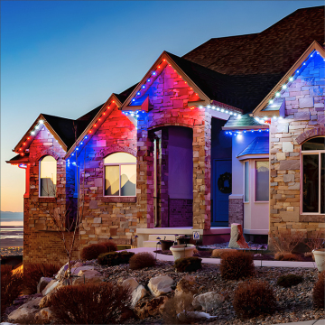 5point Permanent Outdoor RGBW LED Christmas Lights