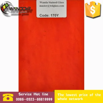 good quality orange -red cathedral glass