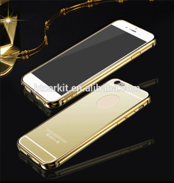 Unique PC gold mirror case for IPhone 6S black gold silver rose gold transparent case