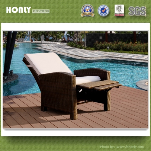 Unique Wholesale Garden Rattan Recliner Chair Modern Aluminium Outdoor Wicker Recliner Chair