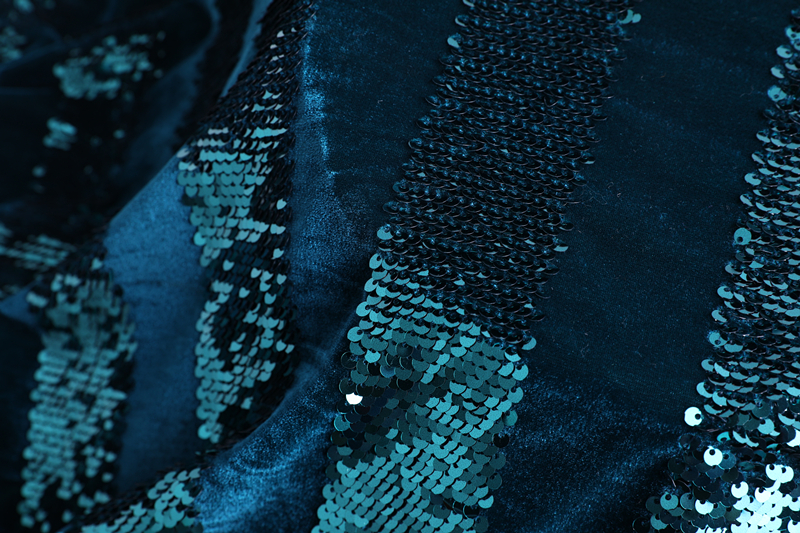 3mm Sequin Velvet Embroidery Fabric