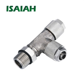 Factory Wholesale Brass Fittings: Knurling Hexagon Air Tube Connector Pneumatic Parts