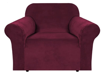 H.VERSAILTEX Stretch Velvet Armchair Cover