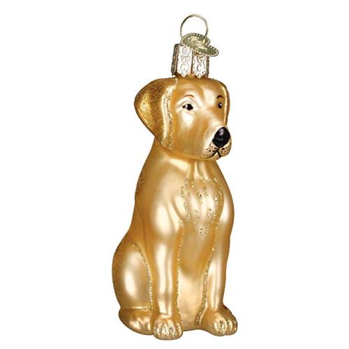 Kundenspezifischer durchgebrannter Glasweihnachtsverzierungs-Hund geformtes Labrador