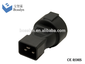 IEC 320 C20 male to 3pin European female schuko power adapter wa-0141