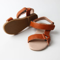 Couro genuíno Triangle Girl Kids Summer Sandals