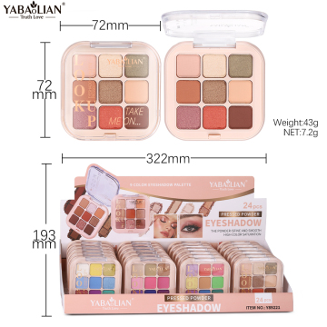 YABAOLIAN 20-Color Eyeshadow Palette - Matte, Shimmer & Metallic Finishes for Dark Skin