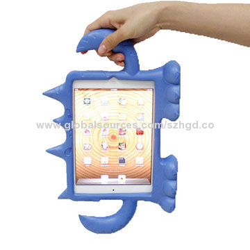 Silicone cover for Apple iPad mini, super cute design, shock-resistant, safe for kids