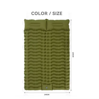 Self Inflating Double Camping Mat: Inflatable Sleeping Pad for Camping Mattress