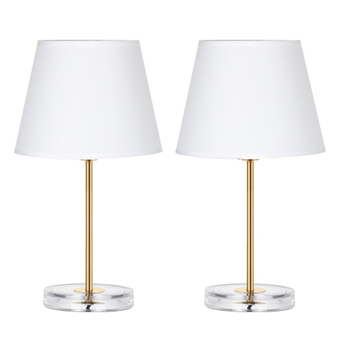 Bedroom Nightstand Gold Table Lamp with Acrylic Base