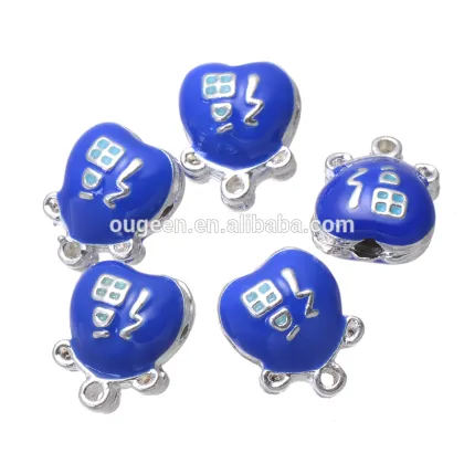 Small Hole Zinc Alloy Main Metal Enamel Good Luck Loose Beads