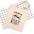 Custom cat series canvas shopping hand bags