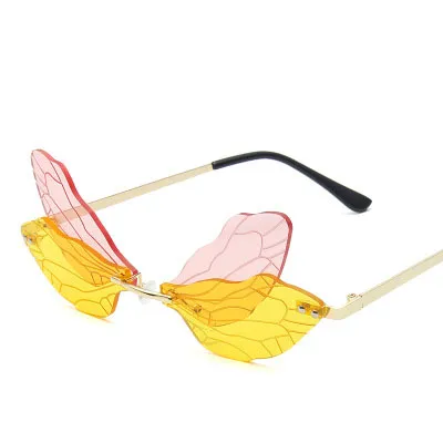 Tombow Shape Luxury Clear Rimless Sunglasses UV400 for Women and Men