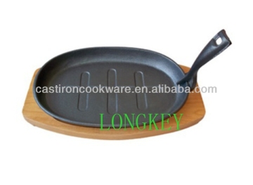 factory price round and square enamel cast iron sizzler plates