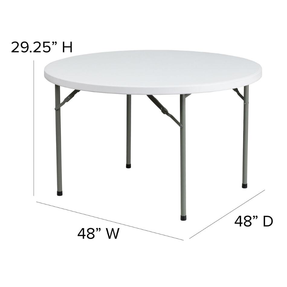 round folding dining table