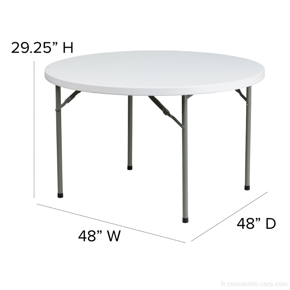 Table pliante ronde 4 pieds