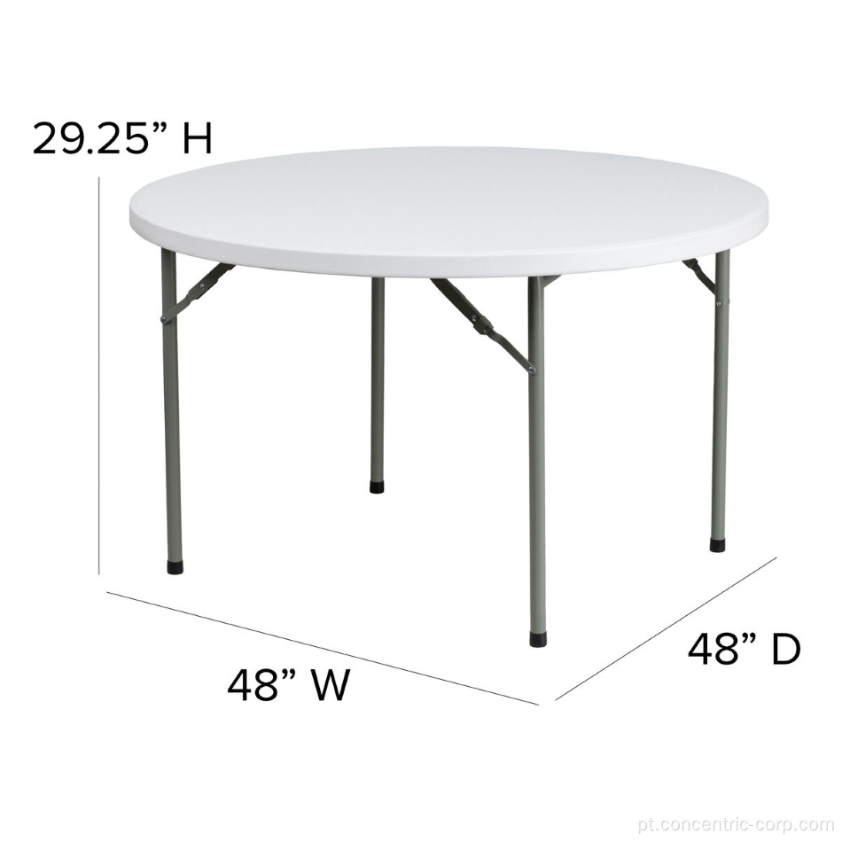 4ft redondo mesa de dobradura