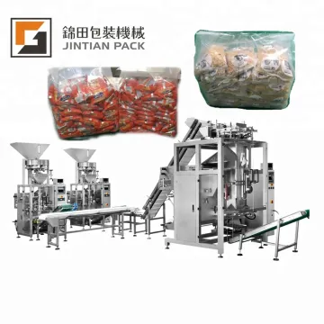 Automatic Small Pouch Packaging into Big Bags Machine