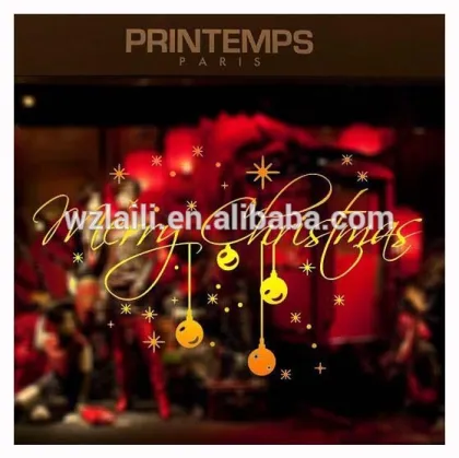 golden sticker for window decoration/Christmas window sticker