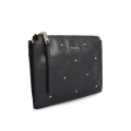 Portafoglio tascabile da polso con clutch in pelle nappa italiana