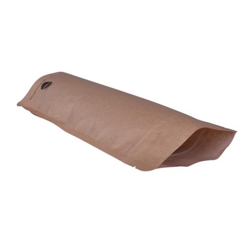 Hot Stamping Karft Paper Stand Up Coffee Packaging Bags Organic Biodegradable Coffee Bags